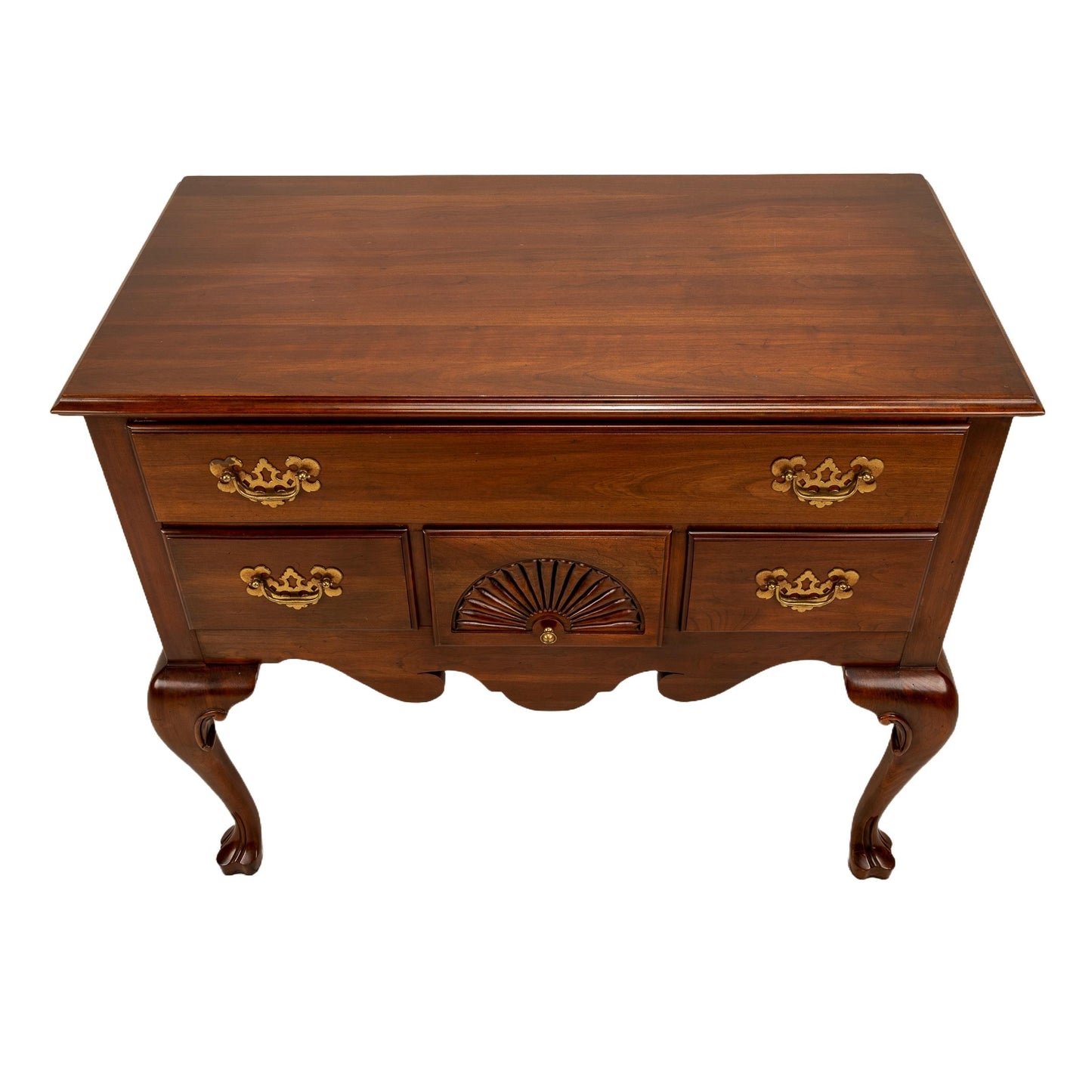 Vintage Ethan Allen Georgian Court Lowboy in Cherry – Traditional Colonial Style Accent Chest or Dresser, USA Shipping Available