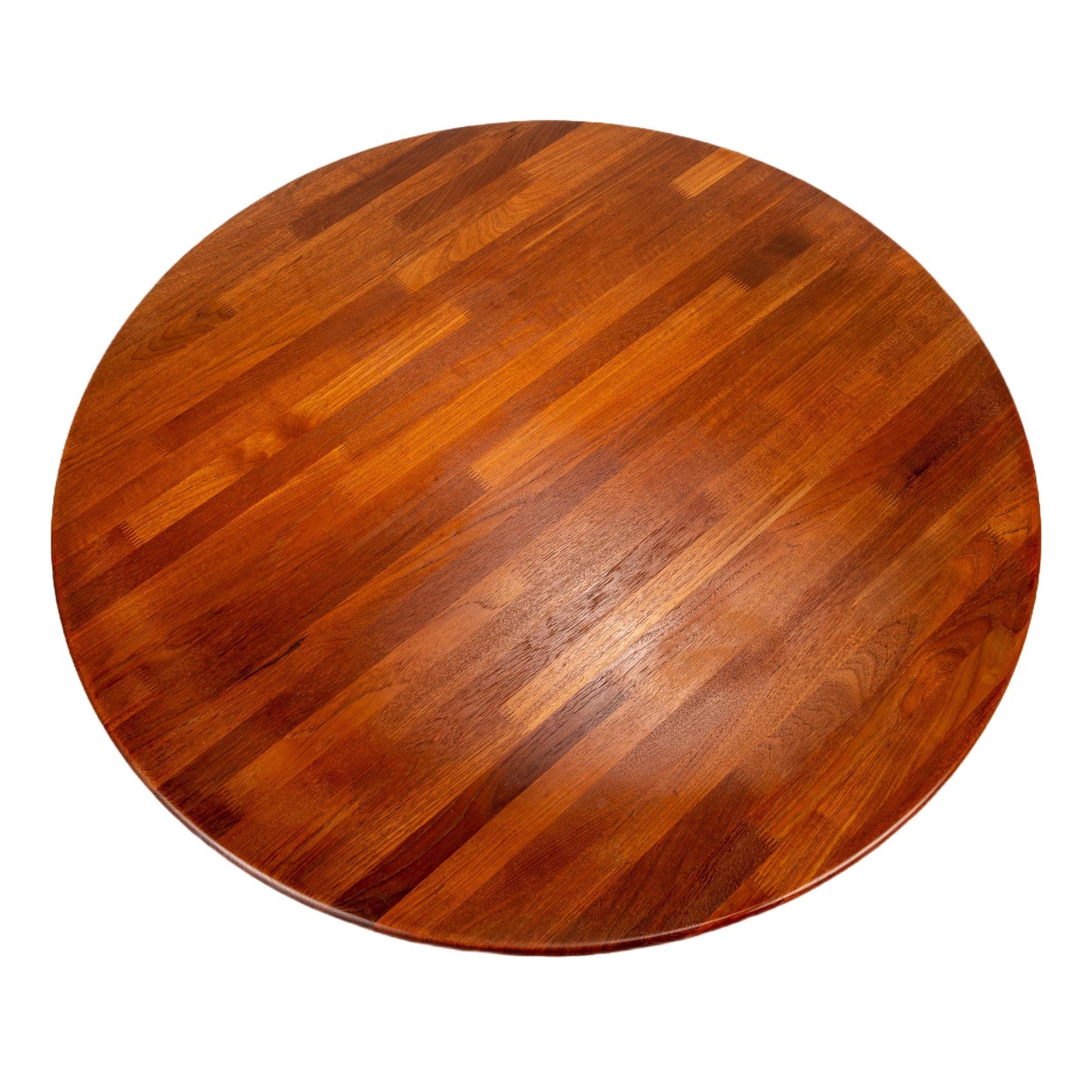 Sun Cabinet Scandinavian Danish Modern Solid Teak Round Dining Table, MCM Mid Century Modern, Clean Line, USA Shipping Available