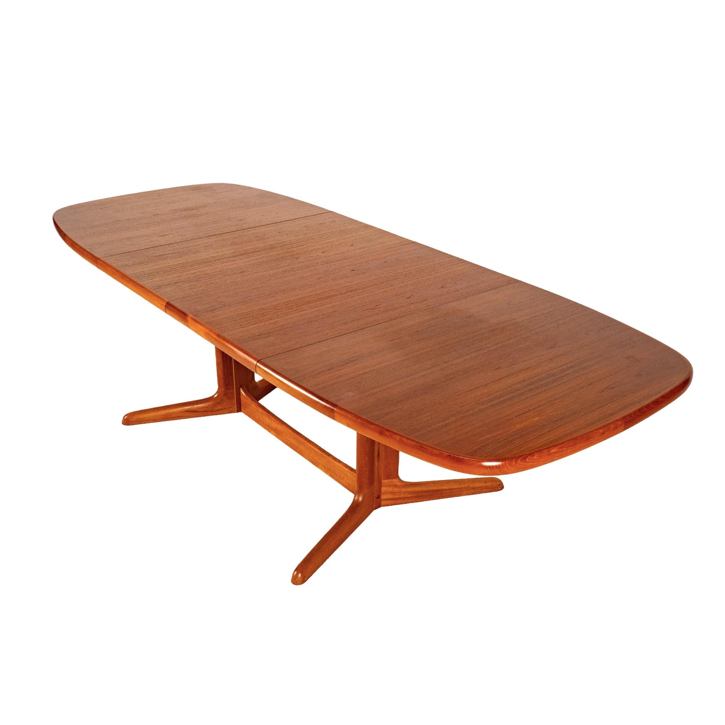 Rasmus Danish Modern Teak Extension Dining Table 2 Leaves Denmark MCM 98.5"