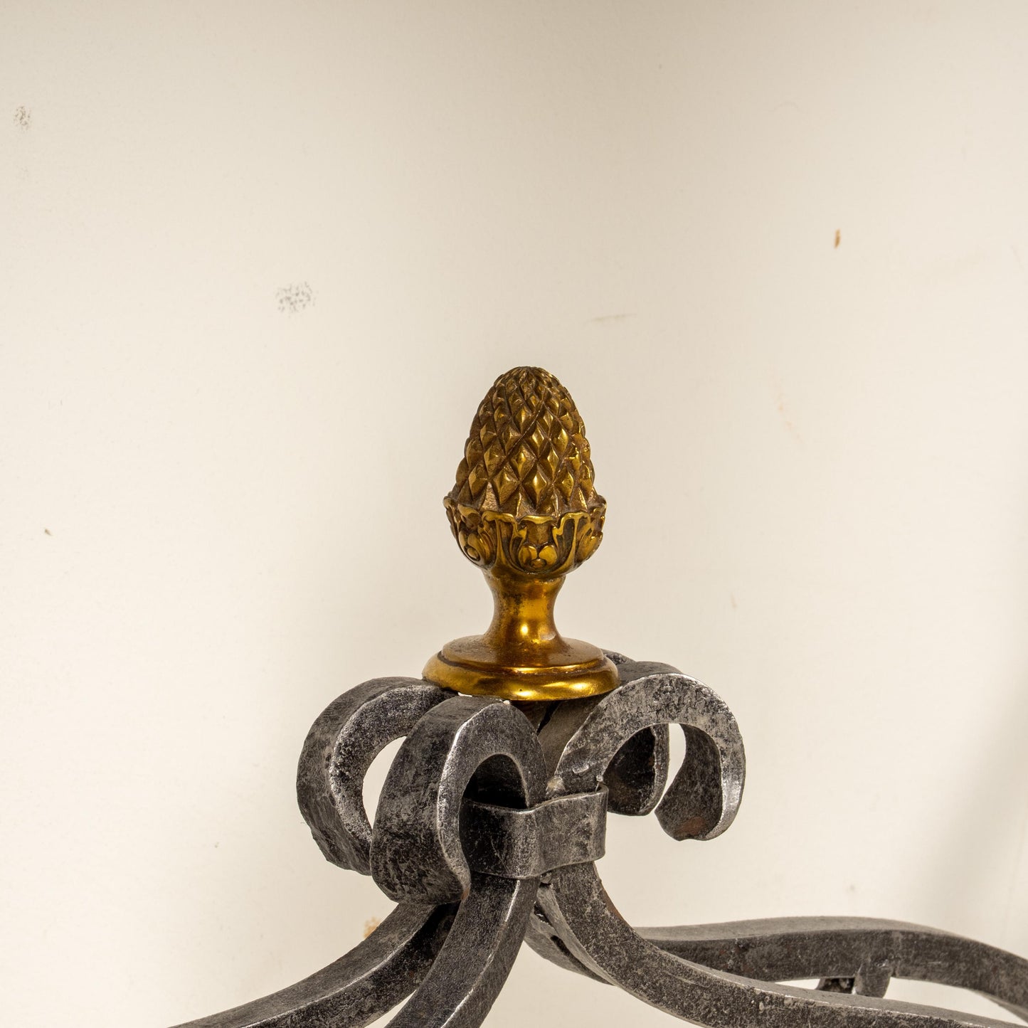 Maitland Smith Tessellated Marble Console Table Louis XV Style Iron Brass