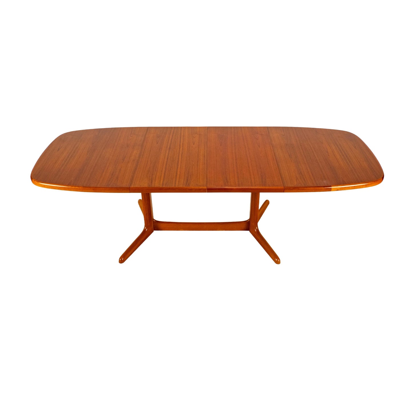 Rasmus Danish Modern Teak Extension Dining Table 2 Leaves Denmark MCM 98.5"