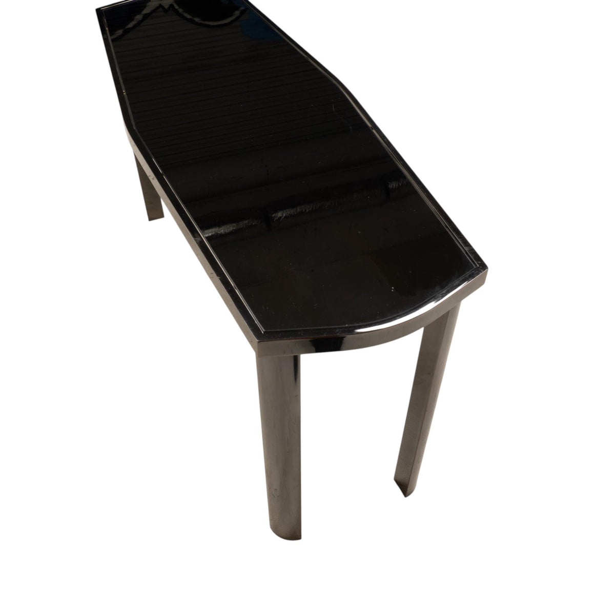 1970s Dia Design Institute America Smoked Glass and Chrome Sofa Console Table
