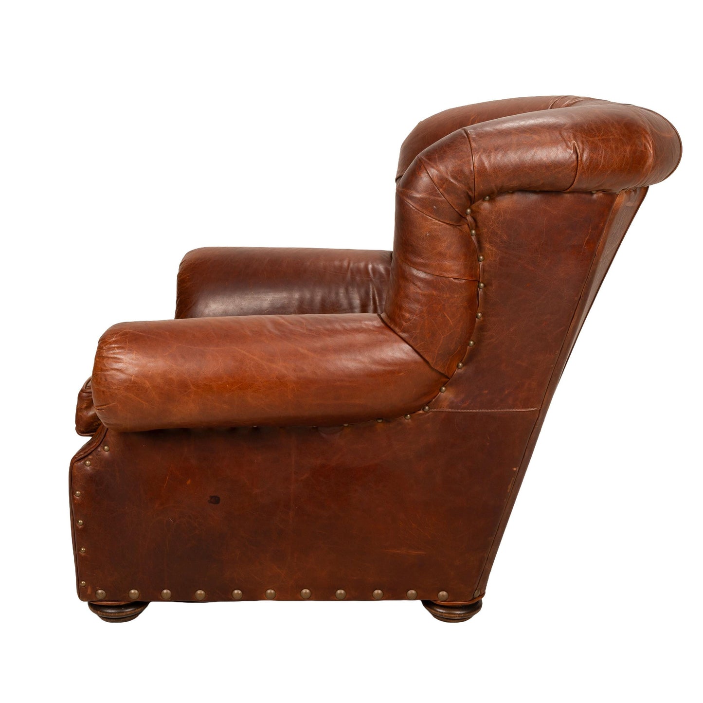 Mitchell Gold for Restoration Hardware Chesterfield Tufted Leather Lounge Chair