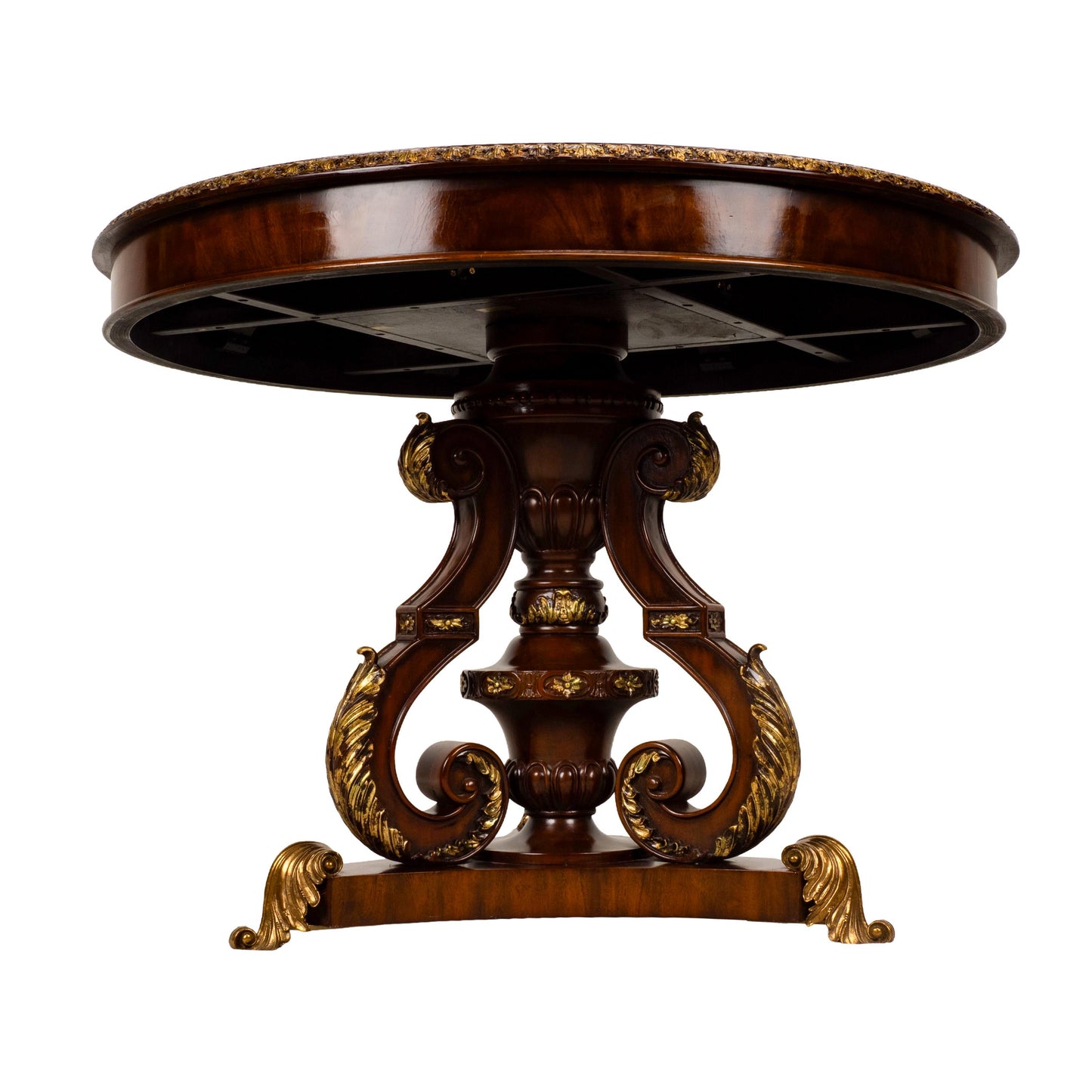 Maitland Smith Spiro Inlaid Mahogany Regency Center Table 41x41"