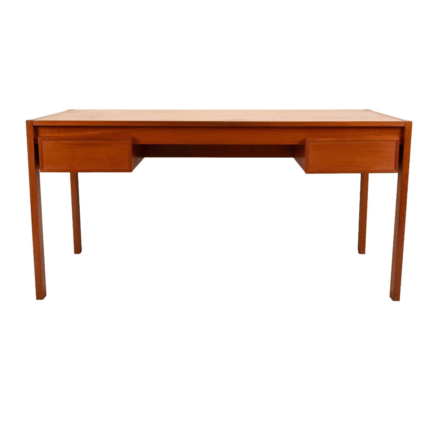 Danish Modern Teak Desk by Bo-Danica W/ Hidden Sliding Compartment