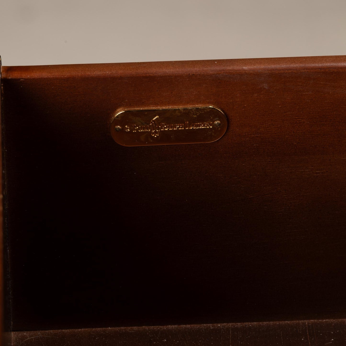 Vintage Large Ralph Lauren American Empire Style Mahogany 5 Drawer Dresser on Casters , RL Lauren