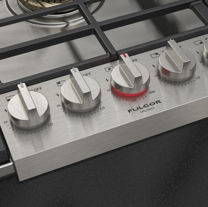 Fulgor Milano F6PGK305S2 30" Sofia Pro Gas Cooktop 5 Brass Burner Italy Free Shipping!