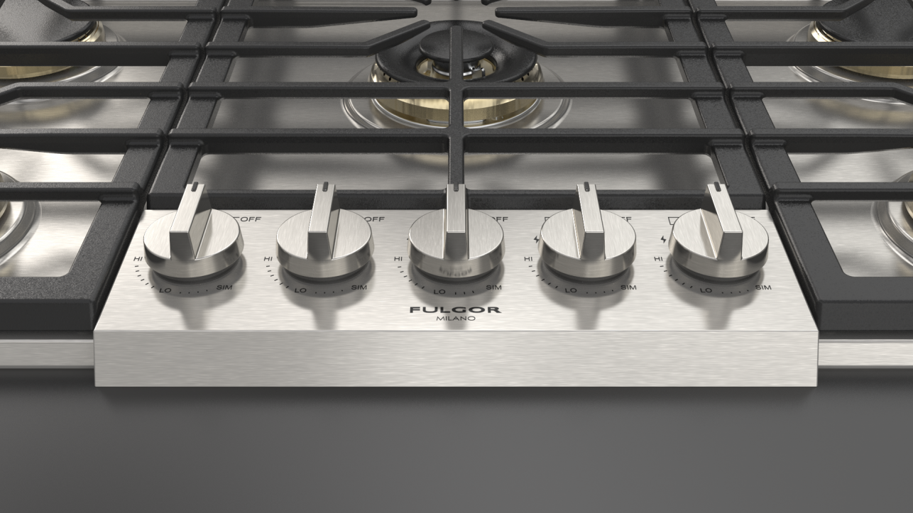 Fulgor Milano F6PGK365S1 36" Sofia Pro Gas Cooktop, 5 Brass Burners Free Ship!