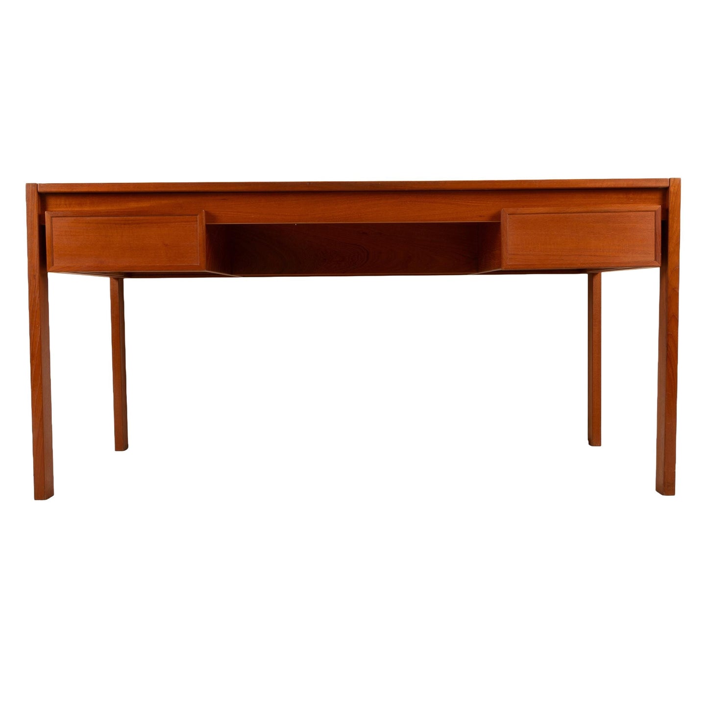 Danish Modern Teak Desk by Bo-Danica W/ Hidden Sliding Compartment
