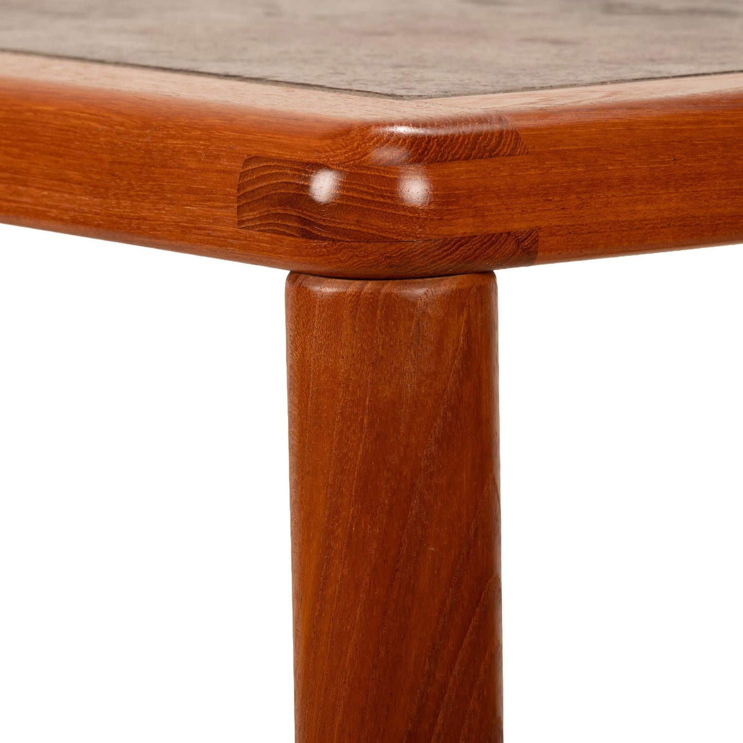 1970s Haslev Teak Console Table With Slate Tile Top - Made in Denmark