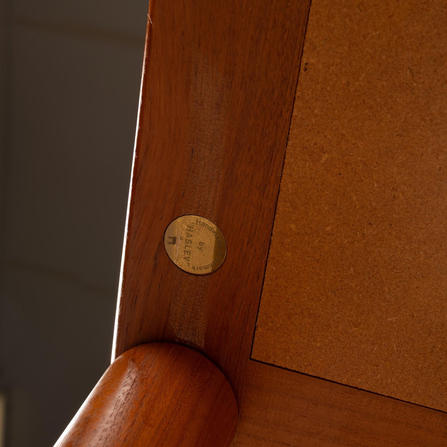 1970s Haslev Teak Console Table With Slate Tile Top - Made in Denmark