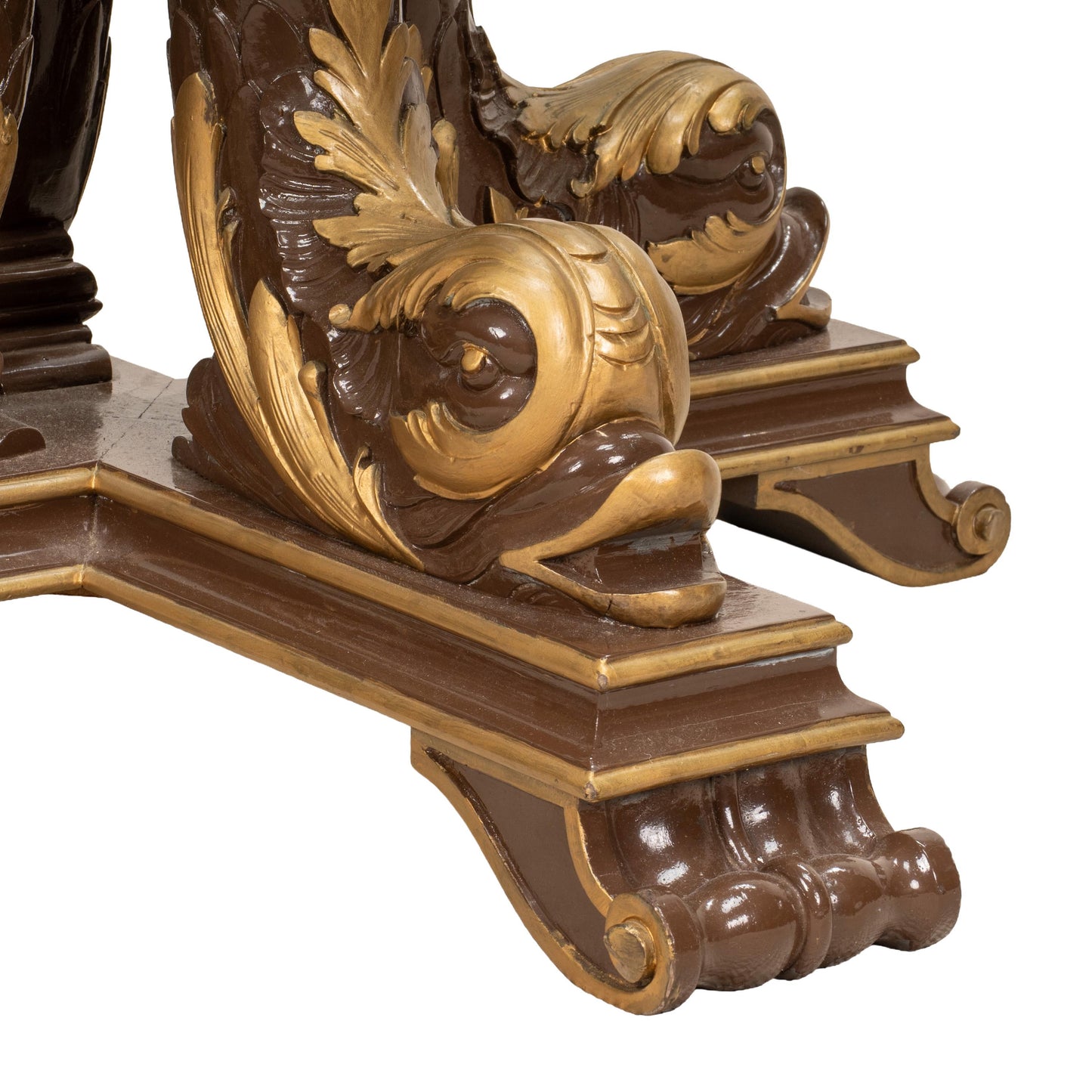 Italian Neoclassical Style Gilt Scroll Base Oval Glass Coffee Table Hollywood Regency