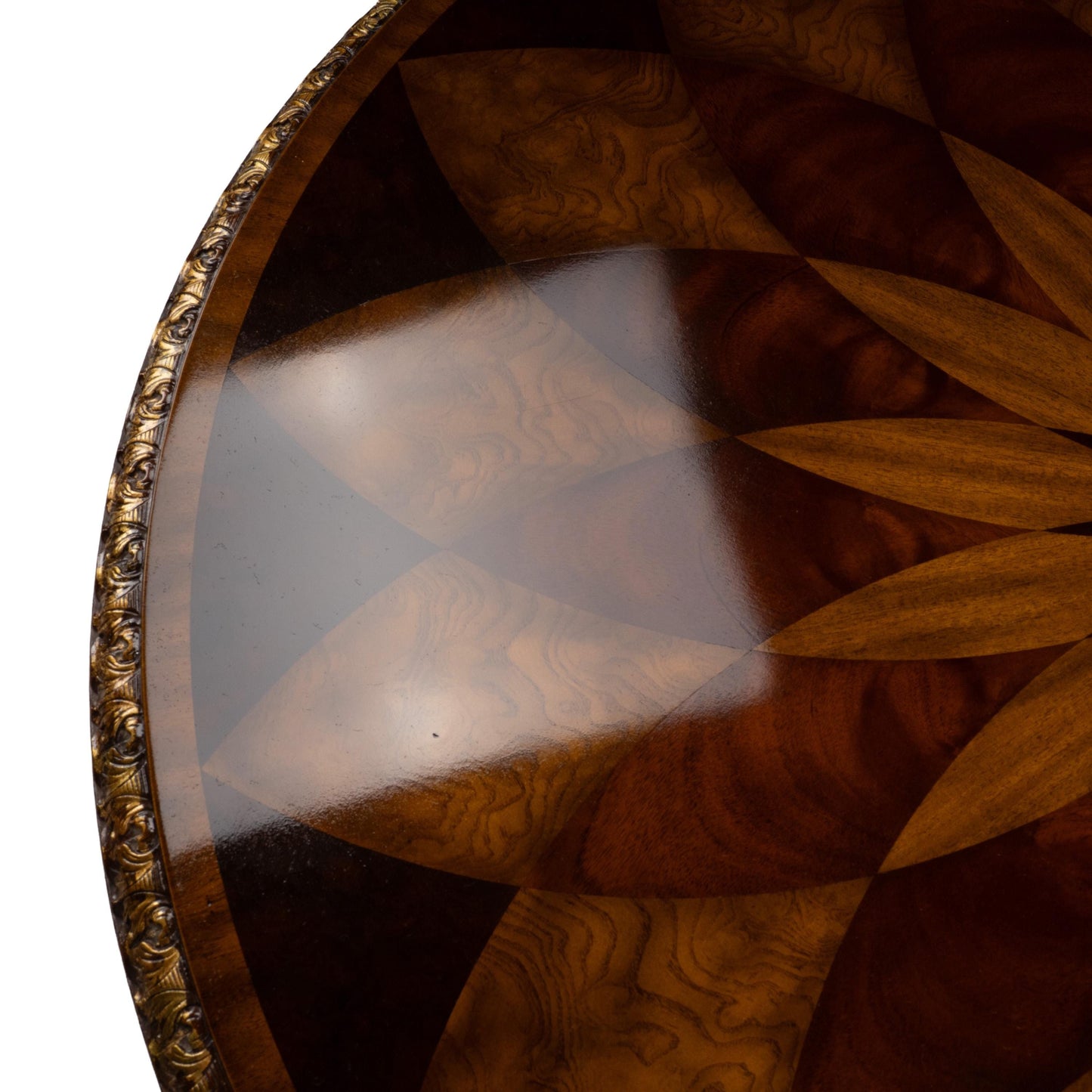 Maitland Smith Spiro Inlaid Mahogany Regency Center Table 41x41"