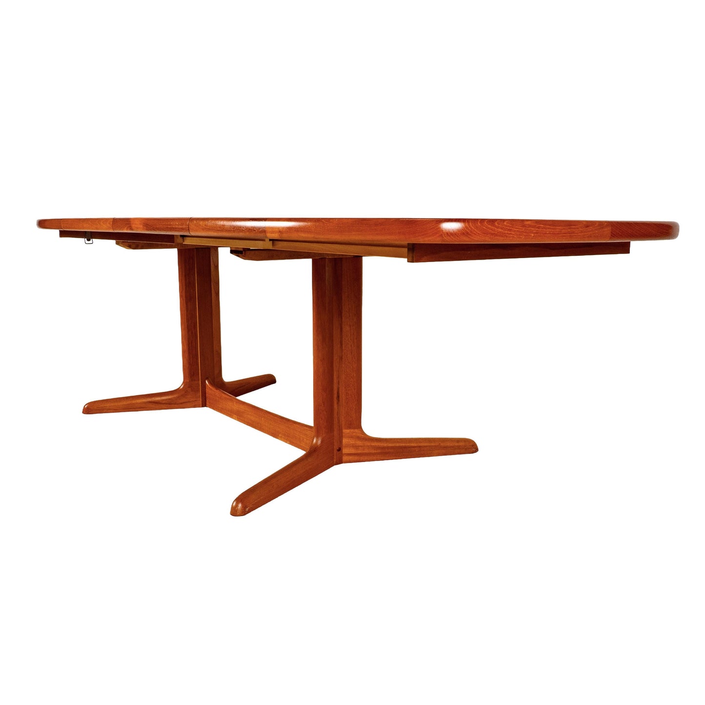 Rasmus Danish Modern Teak Extension Dining Table 2 Leaves Denmark MCM 98.5"