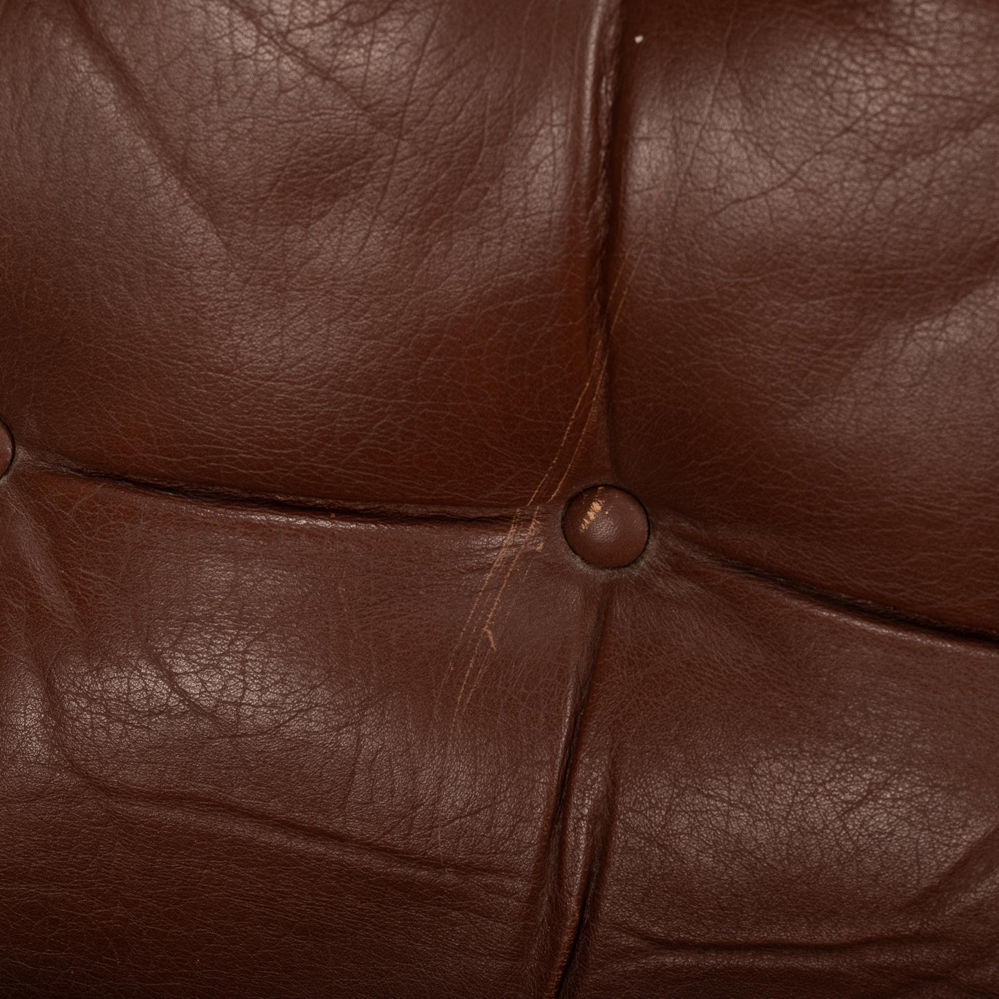 1970s Vintage Ekornes Stressless Recliner & Ottoman in Brown Leather With Chrome Retro Base