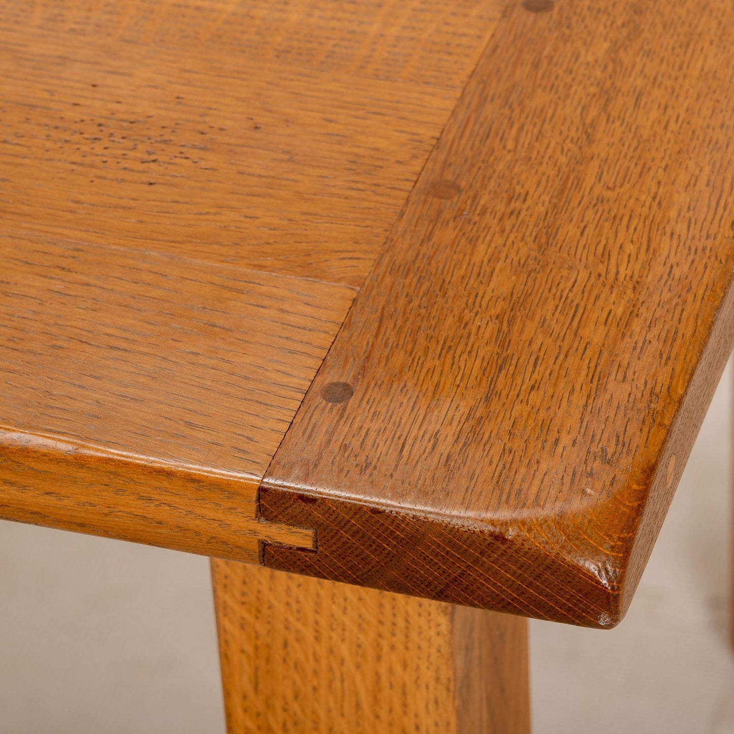 Handmade Arts & Craft Style Farmhouse Dining Table Solid Oak Beautiful Detail Work, Local Amish Craftsmanship 72x36" , Seats 8