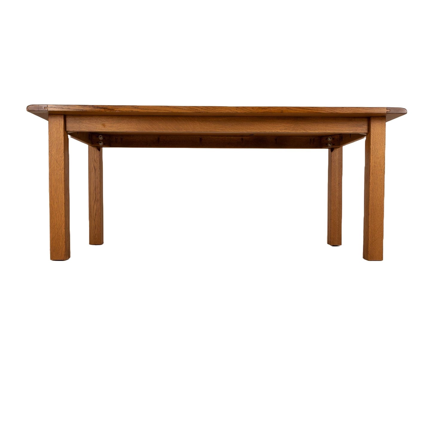 Handmade Arts & Craft Style Farmhouse Dining Table Solid Oak Beautiful Detail Work, Local Amish Craftsmanship 72x36" , Seats 8