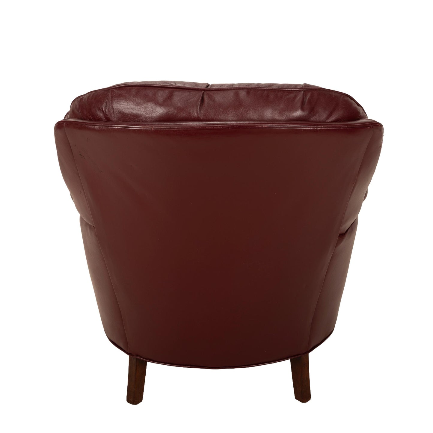 1980s Leathercraft Kirkland Armchair in Burgundy, Tufted Leather with Brass Studs, Vintage Leather Accent Chair, Classic Leather Seating