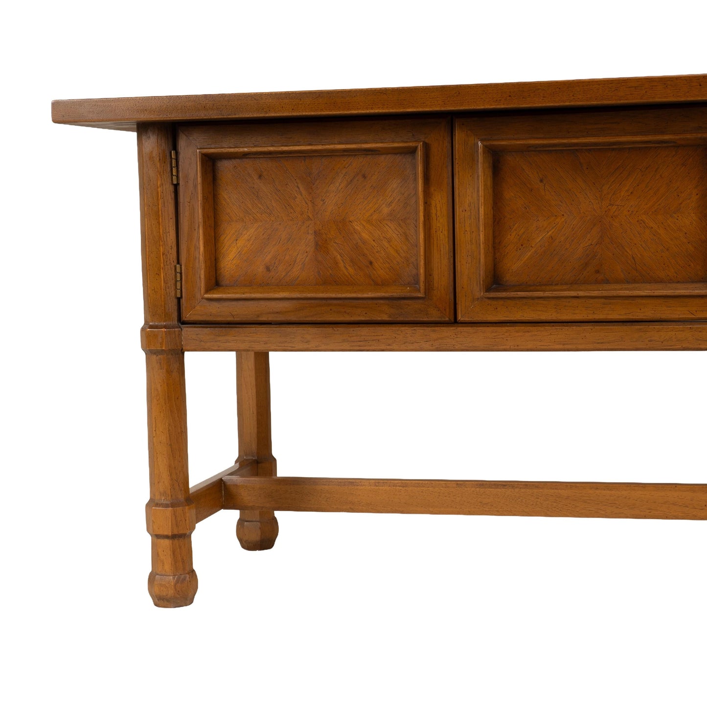 Drexel Compatibles Low Walnut Credenza Sideboard Buffet Cabinet Mid Century Modern