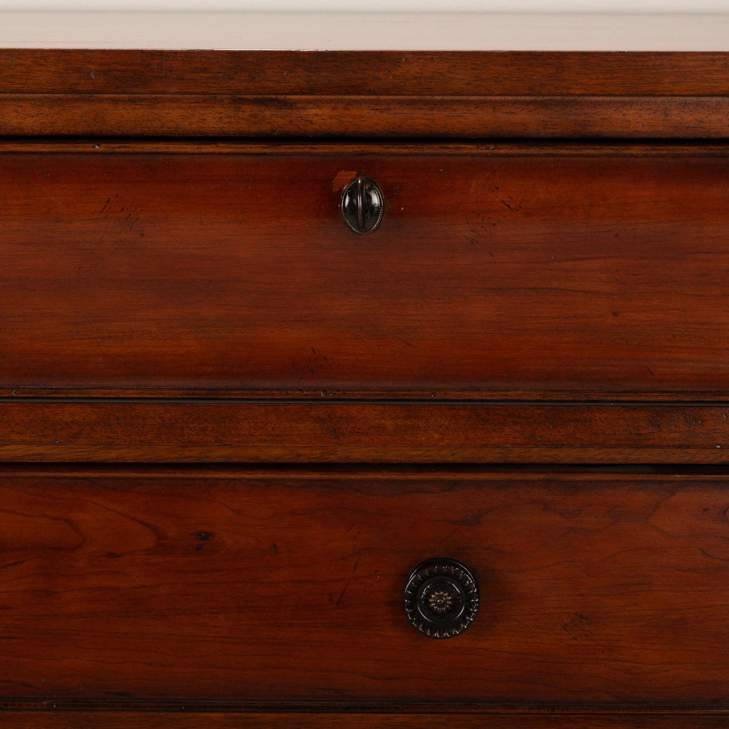 Vintage Large Ralph Lauren American Empire Style Mahogany 5 Drawer Dresser on Casters , RL Lauren