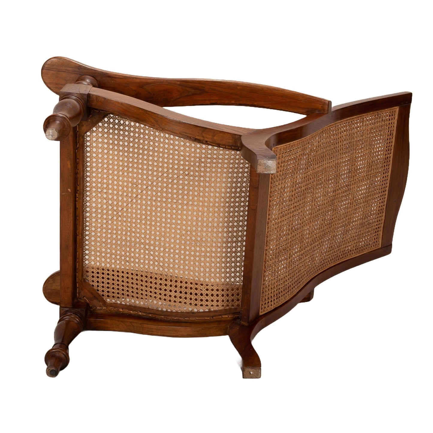 British Colonial Plantation Style French Double Cane Lounge Chair - Unique Piece - High Quality Hand Made Craftsmanship - USA Shipping Avail