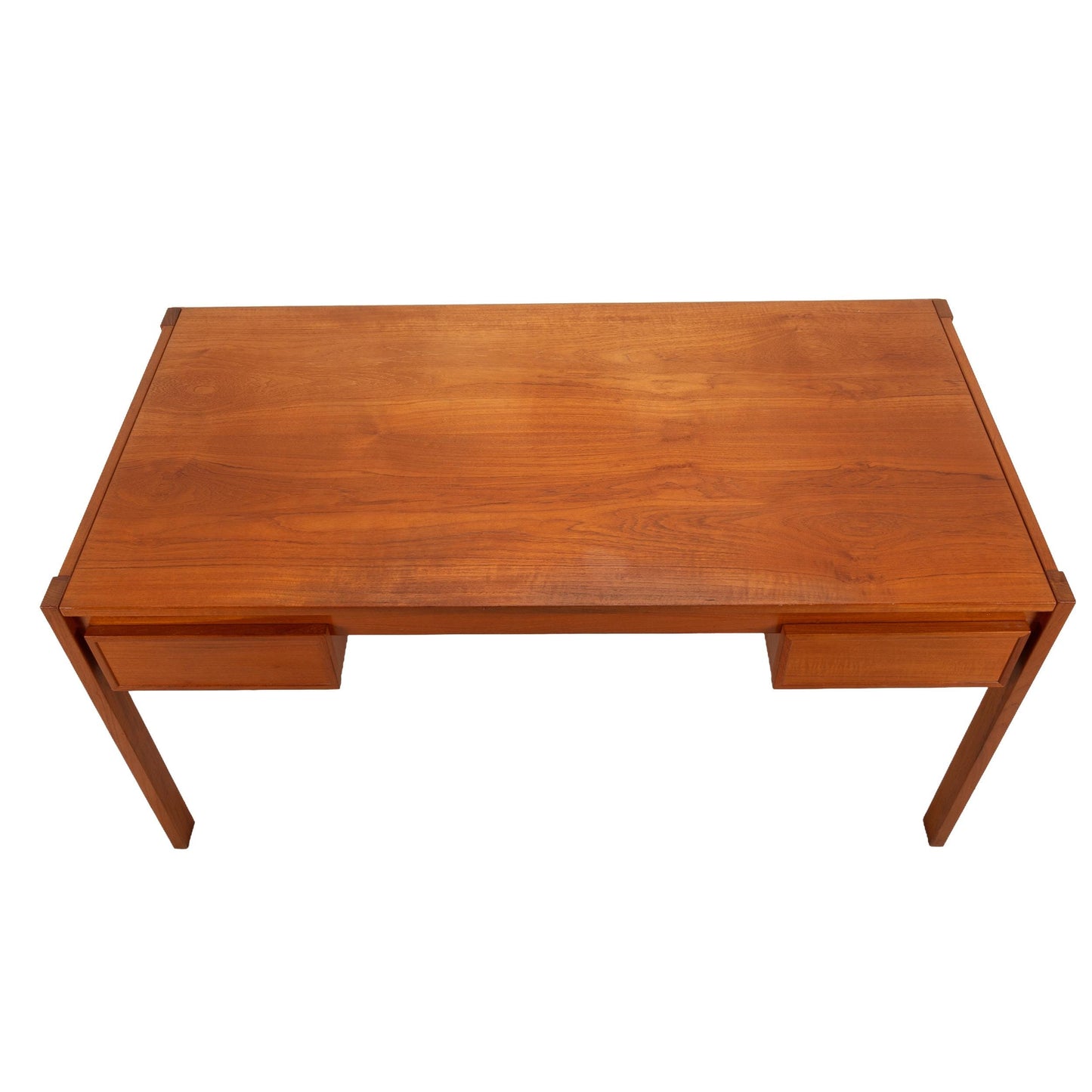 Danish Modern Teak Desk by Bo-Danica W/ Hidden Sliding Compartment