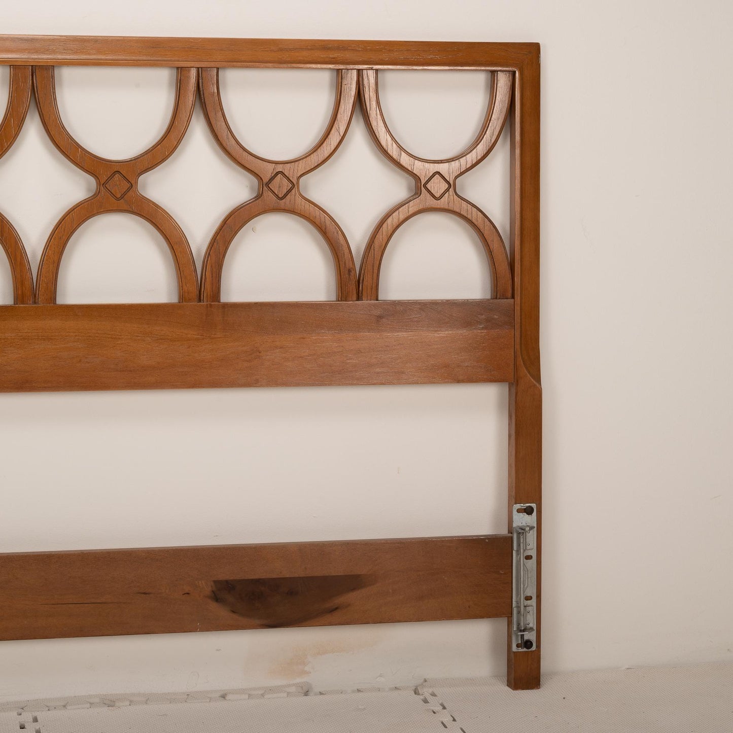 1960s Mid Century Modern Drexel King Headboard - Walnut Finish - Neoclassical - MCM Clean Lines - Vintage Piece - USA Shipping Available