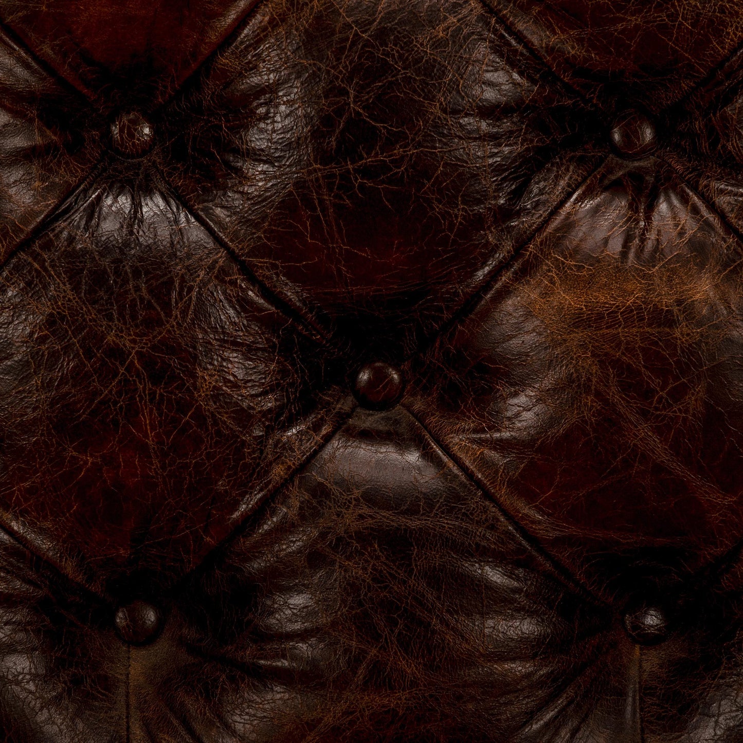 Pottery Barn Tufted Leather Chesterfield King Bed – Distressed Brown Leather & Nailhead Trim