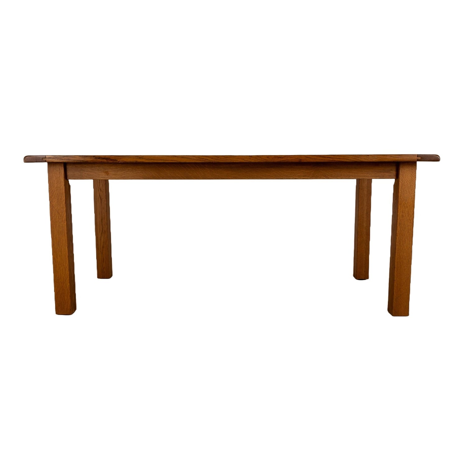 Handmade Arts & Craft Style Farmhouse Dining Table Solid Oak Beautiful Detail Work, Local Amish Craftsmanship 72x36" , Seats 8