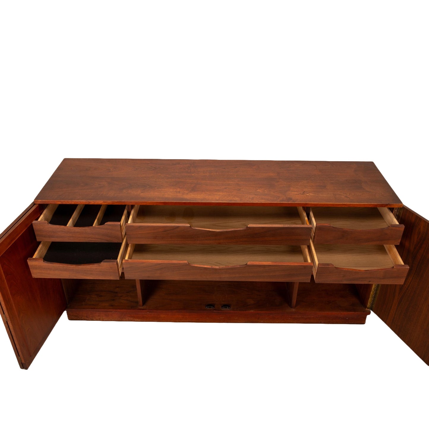Mid-Century Modern Rosewood Credenza Buffet Sideboard TV Console by Jack Cartwright for Founders , Gorgeous MCM Design , Minimalist