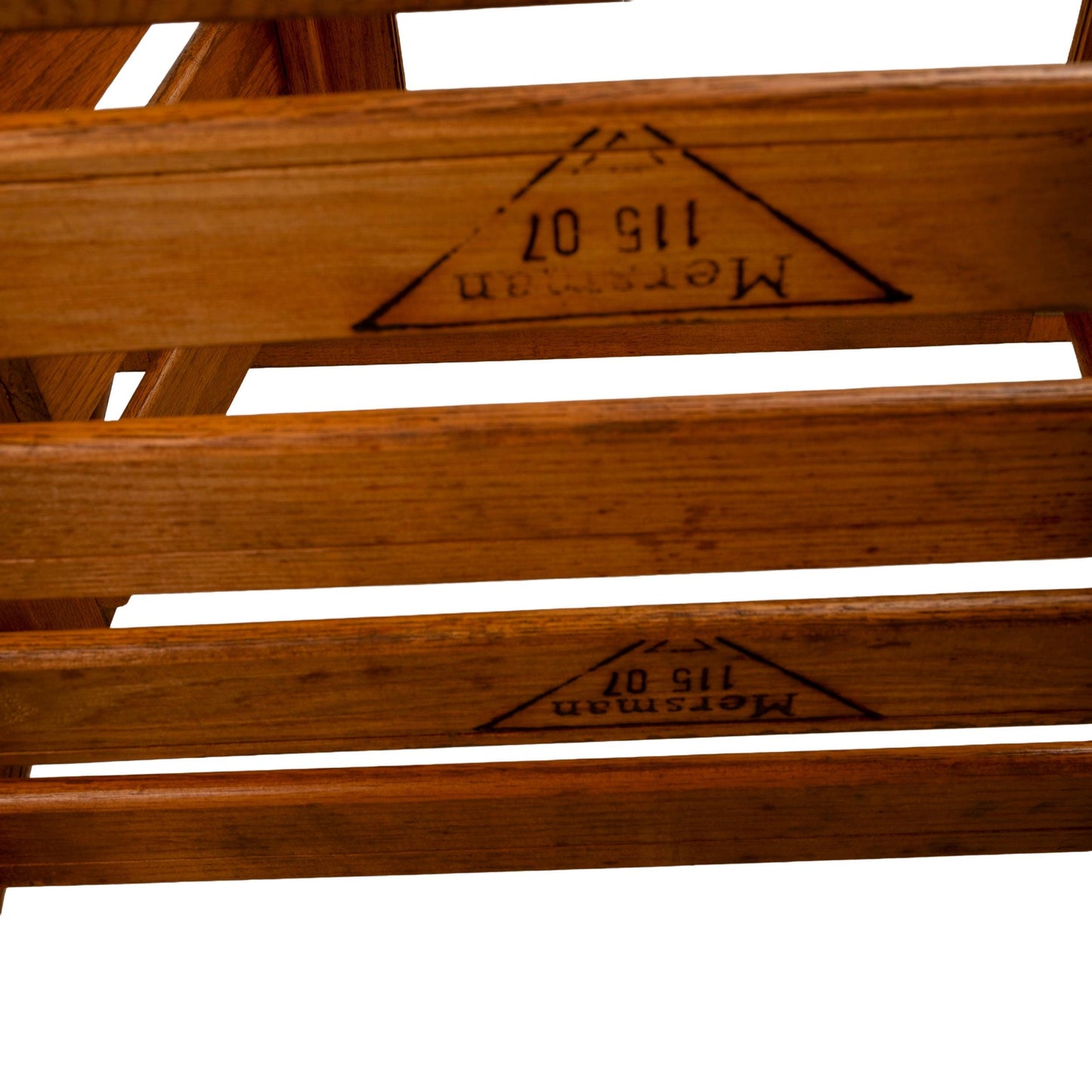 1970's Mersman Solid Oak & Smoked Glass End Tables / Magazine Tables - Set of Two