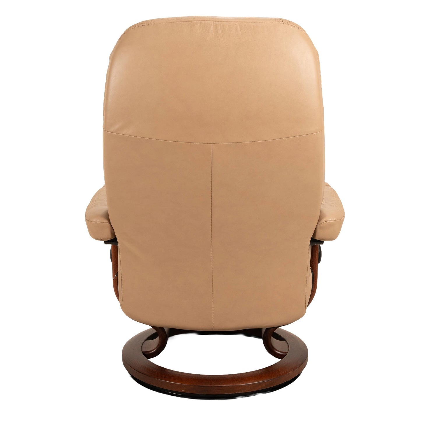 Ekornes Stressless® Consul Recliner – Medium – Sand Leather With Wood Base - Made in Norway