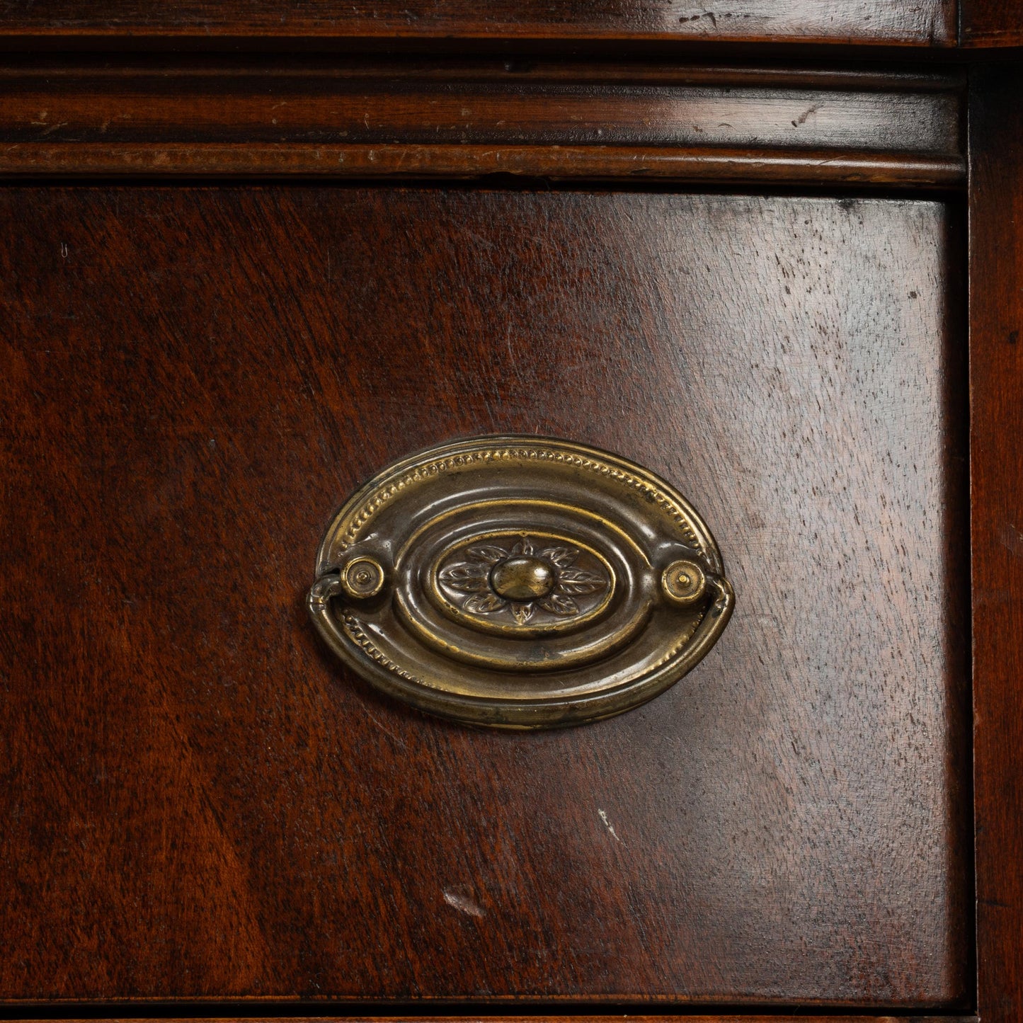 Vintage Mahogany Bow Front Buffet Server Hepplewhite Style Sideboard