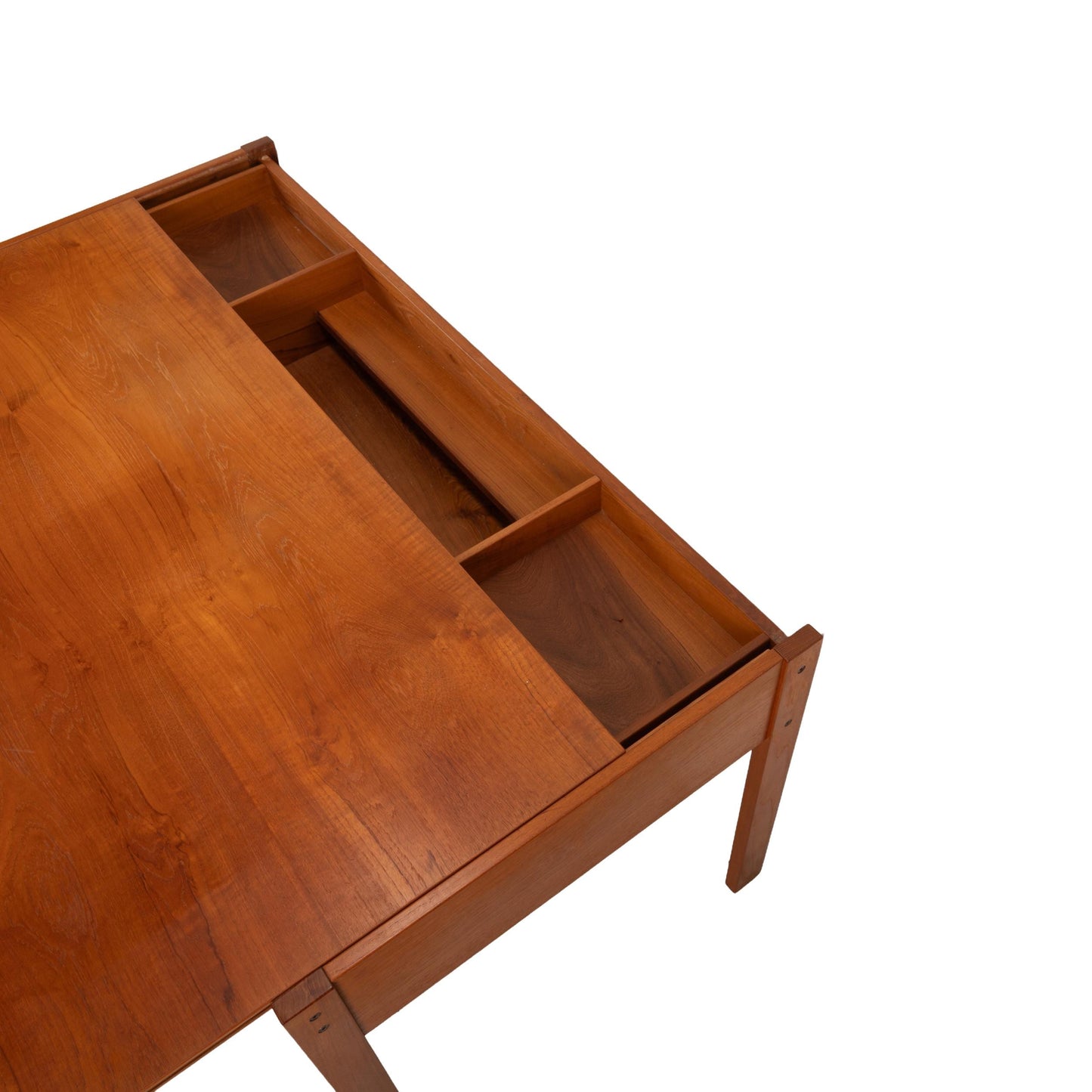 Danish Modern Teak Desk by Bo-Danica W/ Hidden Sliding Compartment