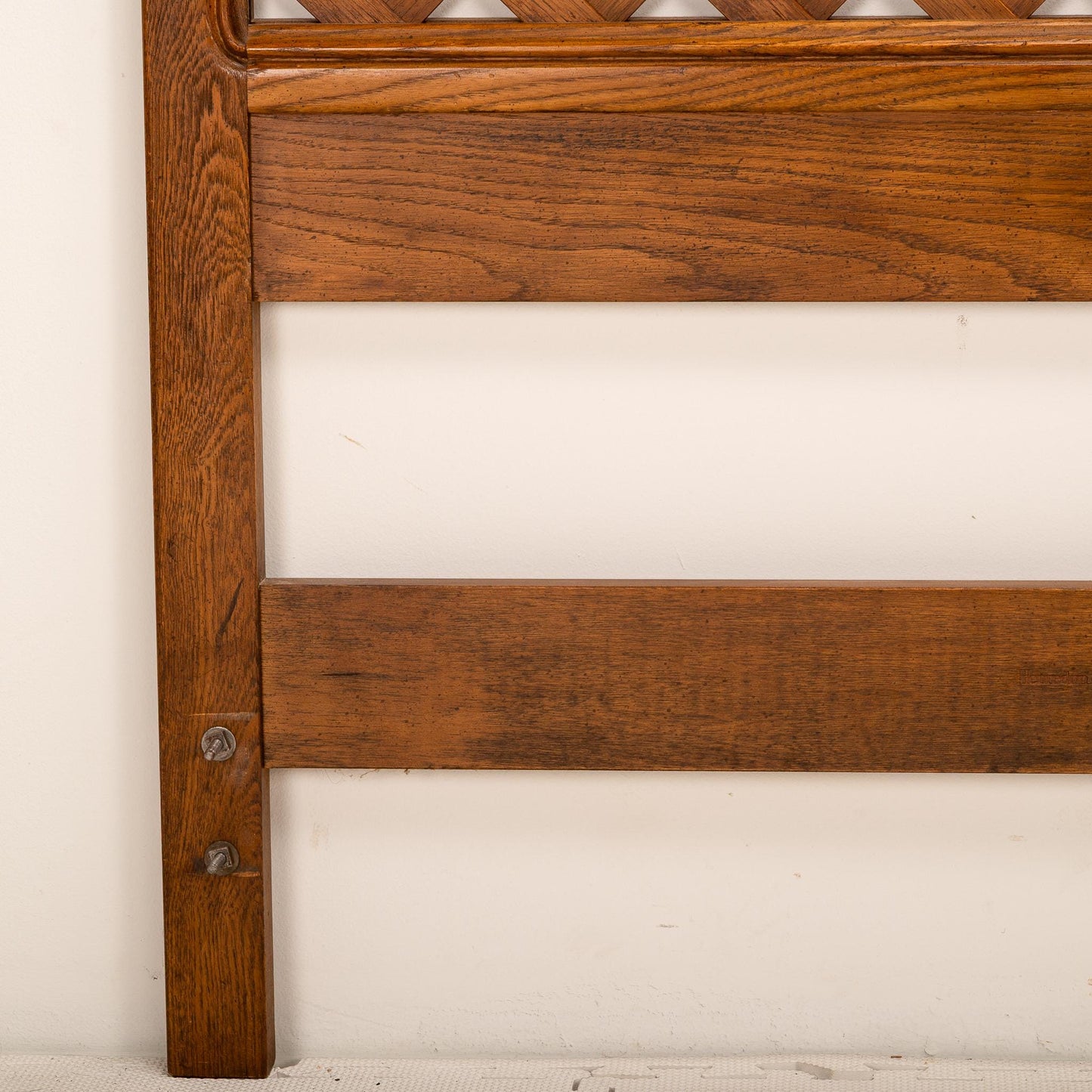 1970s Henredon Artefacts Lattice Mid Century Modern Wood Headboard- Twin - MCM Vintage Retro - Unique Design - Fast USA Shipping Available