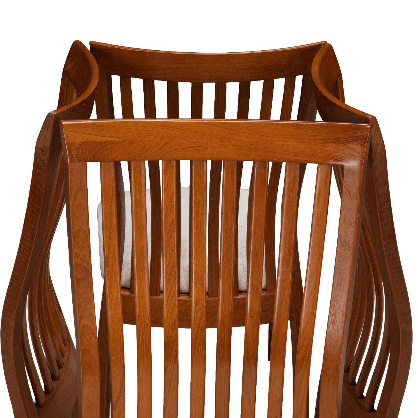 Set of 4 Benny Linden Solid Teak Slat Back Dining Chairs Mid Century Modern Scandinavian