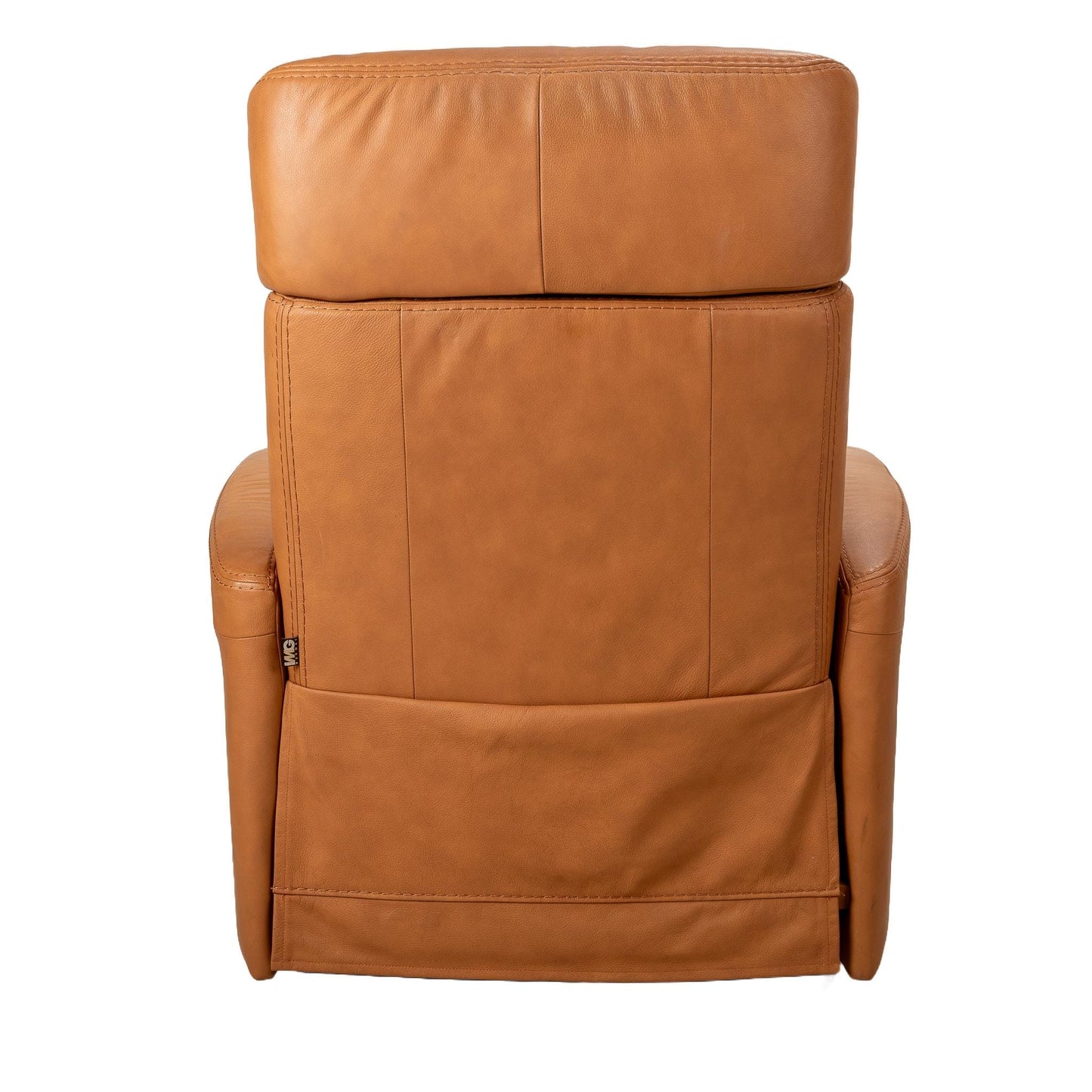 Img of Norway Divani Large Power Leather Recliner in Warm Tan - Large Size, Living Room Furniture, Lounge Chair, Extremely Comfortable!