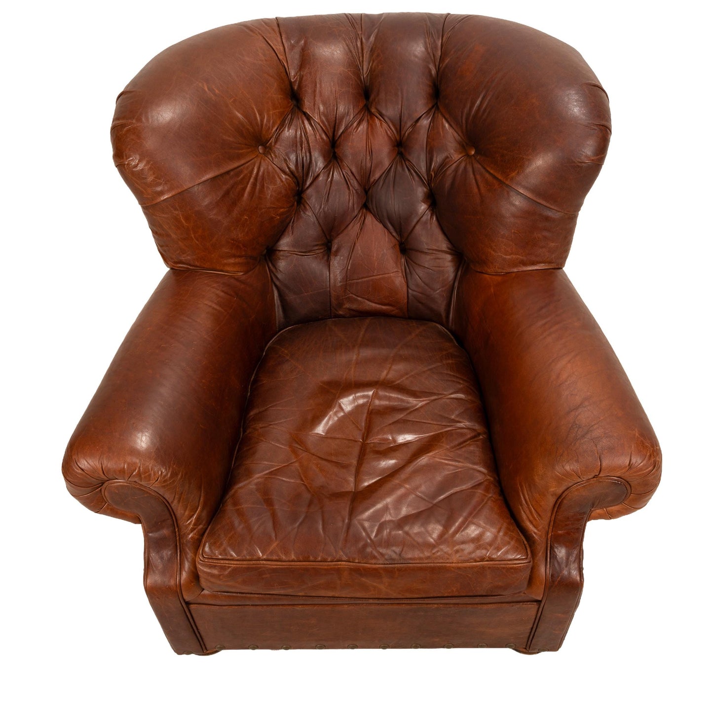 Mitchell Gold for Restoration Hardware Chesterfield Tufted Leather Lounge Chair