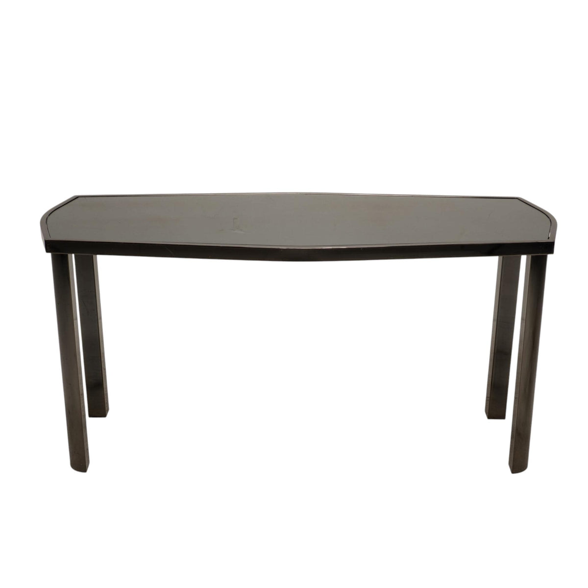 1970s Dia Design Institute America Smoked Glass and Chrome Sofa Console Table