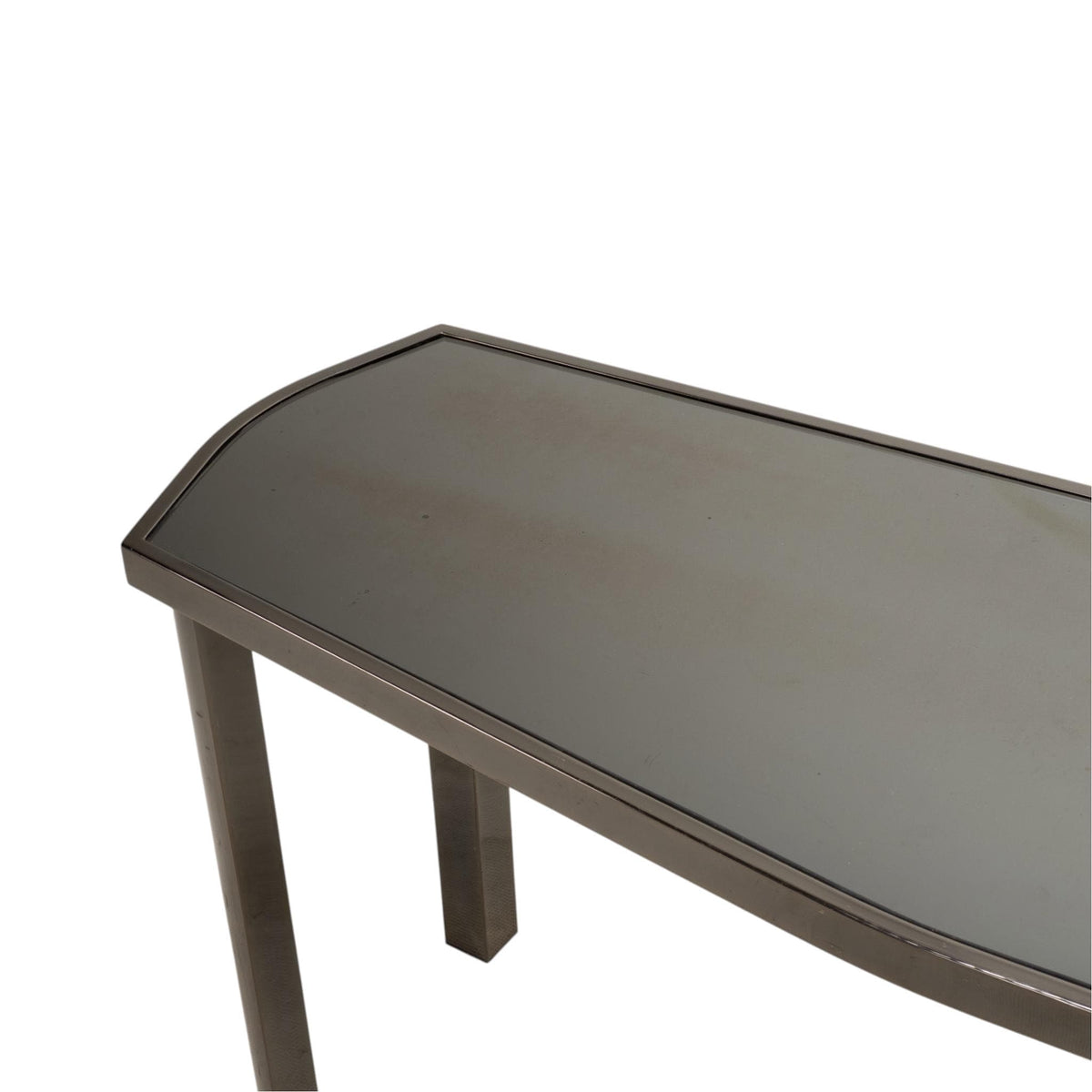 1970s Dia Design Institute America Smoked Glass and Chrome Sofa Console Table