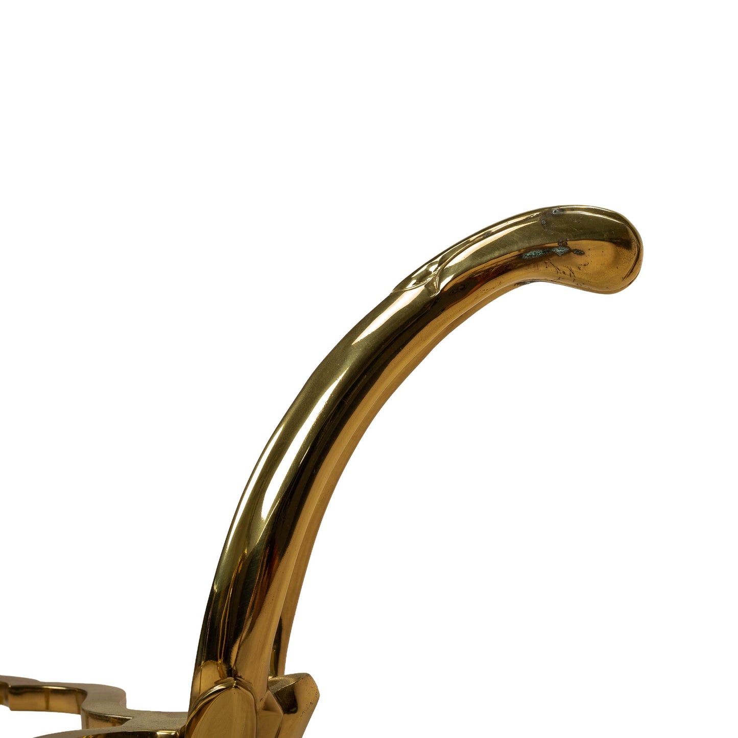 Hollywood Regency Brass & Glass Sculptural Coffee Table - Solid Brass Frame / Thick Ogee Beveled Glass