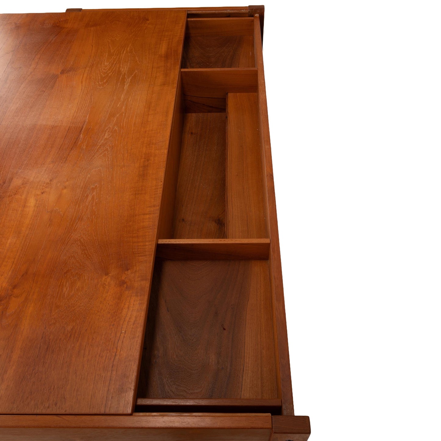 Danish Modern Teak Desk by Bo-Danica W/ Hidden Sliding Compartment