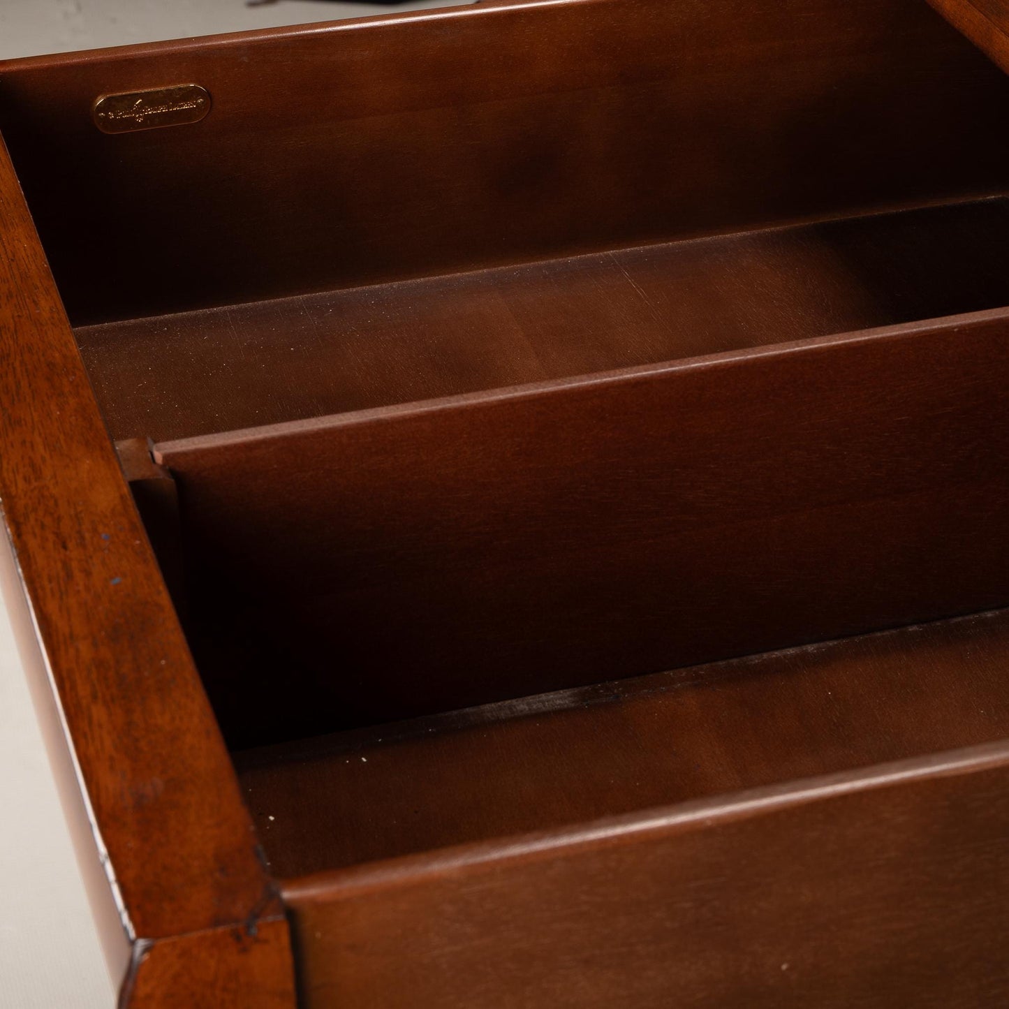 Vintage Large Ralph Lauren American Empire Style Mahogany 5 Drawer Dresser on Casters , RL Lauren