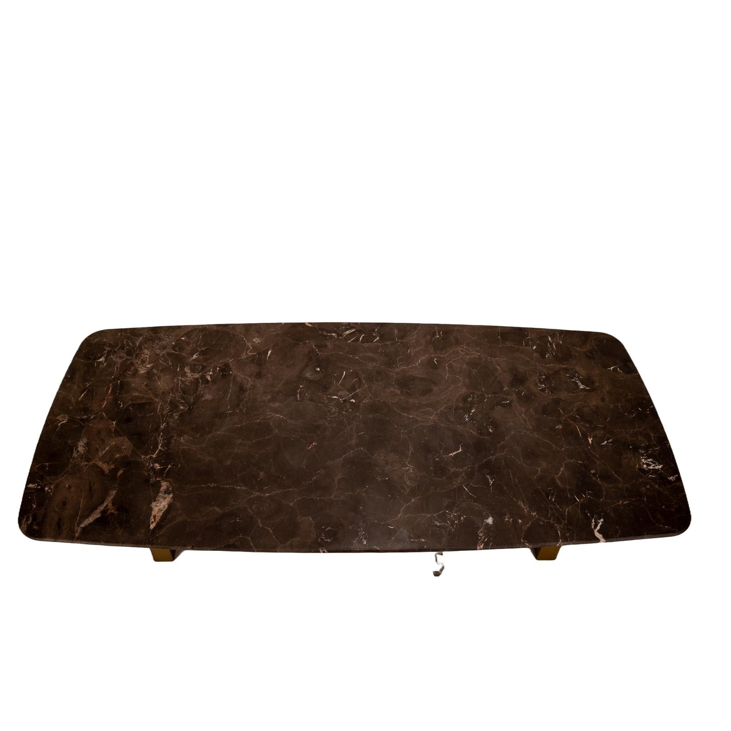 Arhaus Large Saint Germain Stone Coffee Table With Brass Finish Clement Base - Floor Model , Gorgeous Stone Veining , Statement Piece