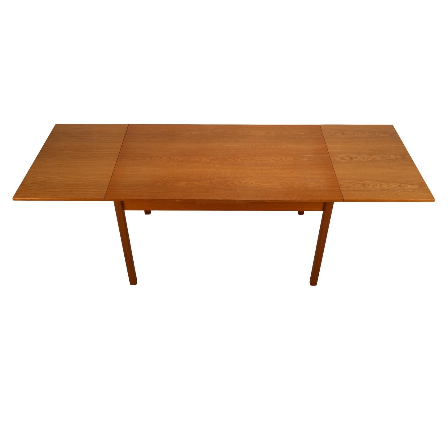 Mid-Century Danish Modern Teak Expanding Dining Table by Brdr. Furbo