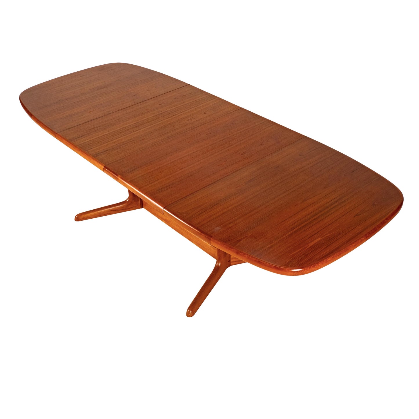 Rasmus Danish Modern Teak Extension Dining Table 2 Leaves Denmark MCM 98.5"