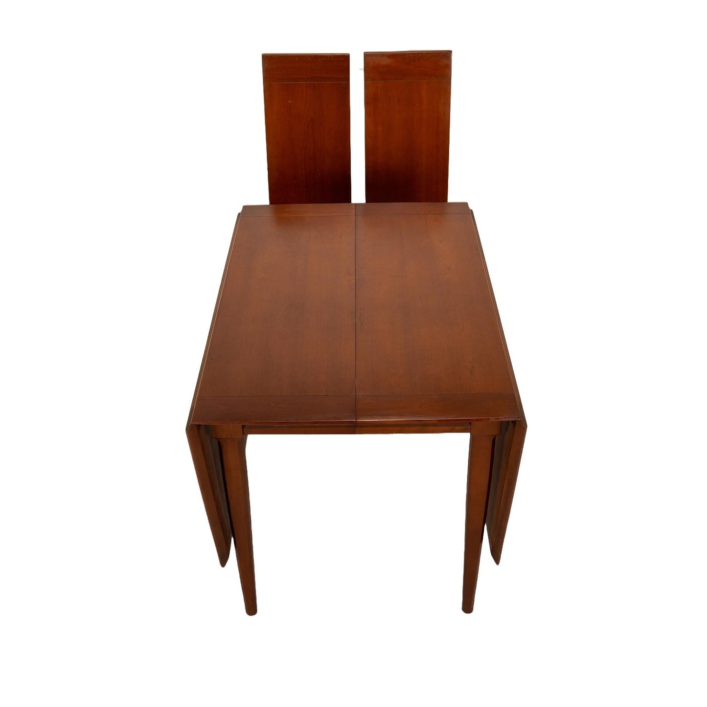 1960s Mid Century Modern Compact Drop Leaf Table W/ Two Additional Leaves - Seats 10 , Great for Small Spaces, MCM Vintage Design
