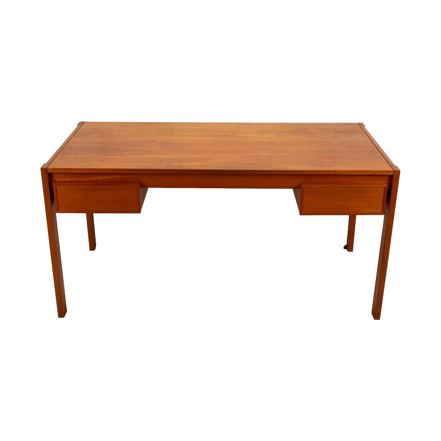 Danish Modern Teak Desk by Bo-Danica W/ Hidden Sliding Compartment