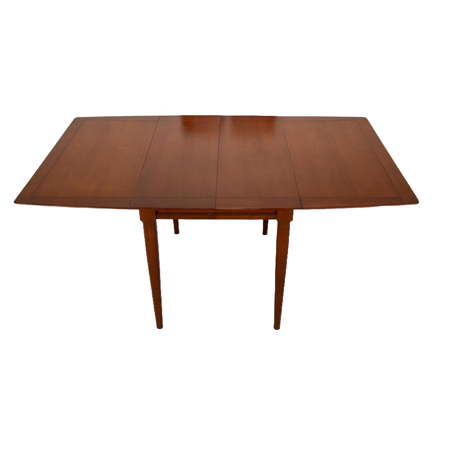1960s Mid Century Modern Compact Drop Leaf Table W/ Two Additional Leaves - Seats 10 , Great for Small Spaces, MCM Vintage Design