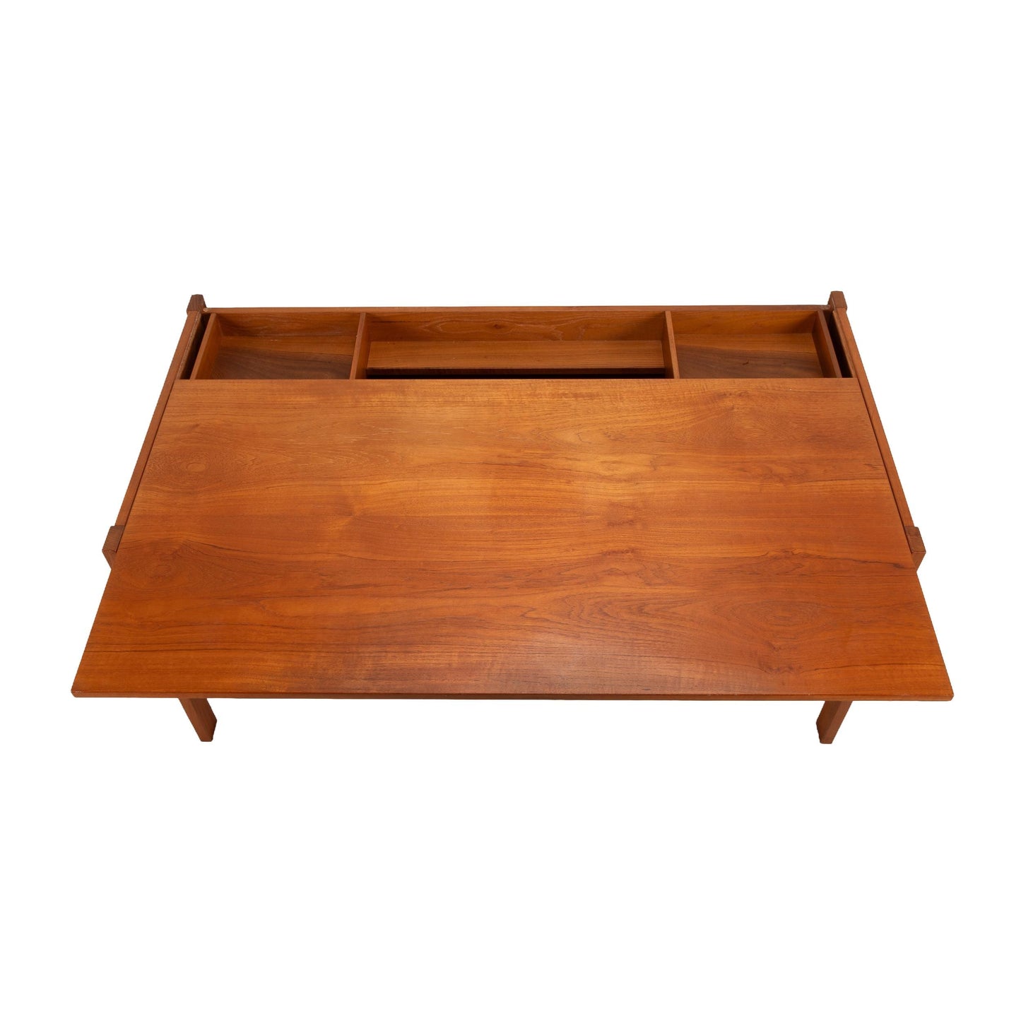 Danish Modern Teak Desk by Bo-Danica W/ Hidden Sliding Compartment